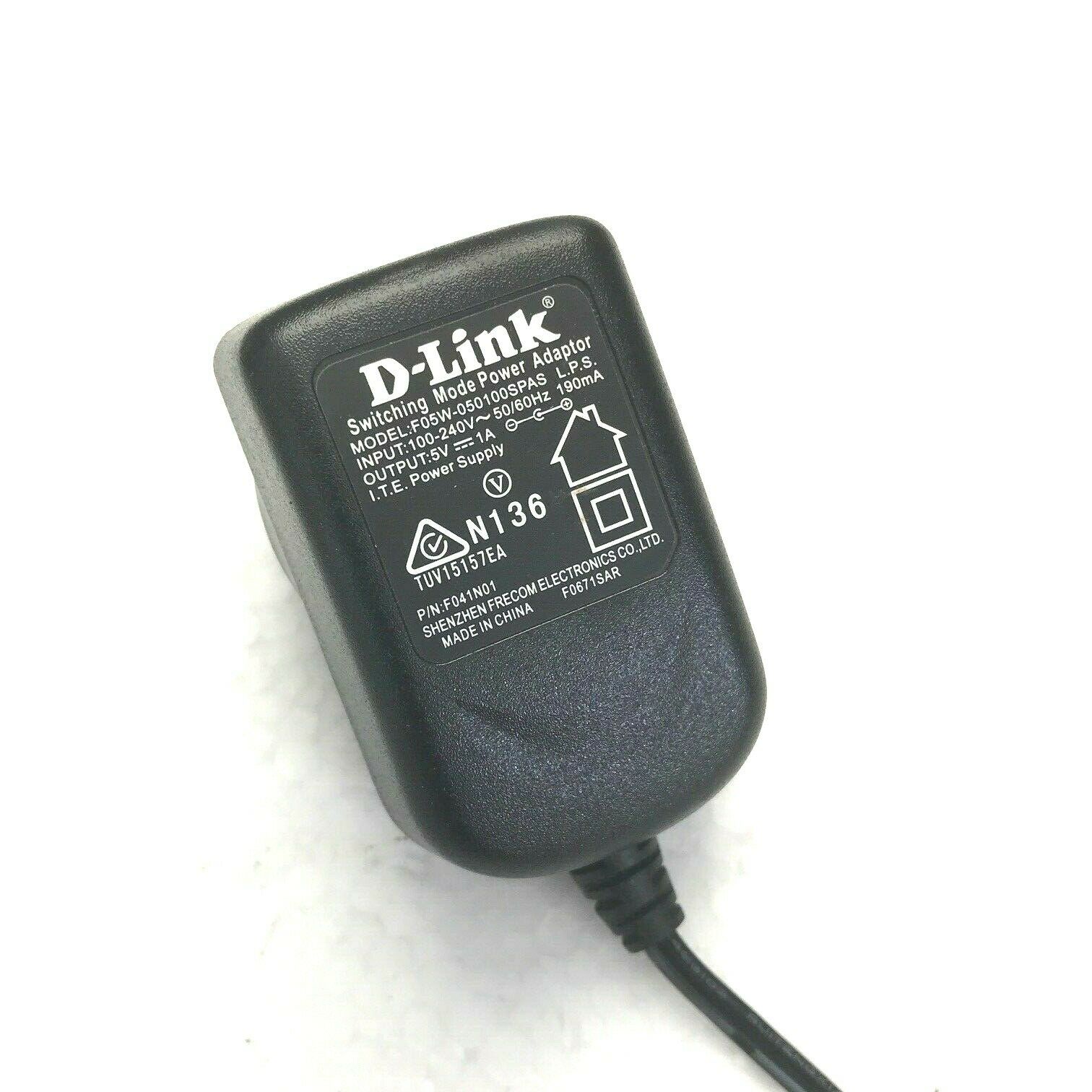 100% brand New D-Link F05W-050100SPAS L.P.S. 5V 1A Switching Power Adapter - Click Image to Close